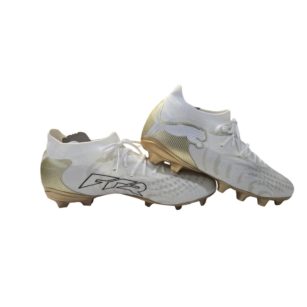 Puma Future 7 Match FG/AG Soccer Cleats White Gold 108713 04 Womens 9.5